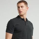 G-STAR - Dunda overdyed slim polo - D11595-D756 - B564 dk black gd