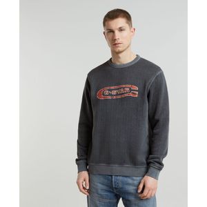 G-star Destroyed G Logo Washed Sweatshirt Grijs Man