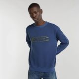 G-star - Destroyed G Logo Washed - Sweater - Biologisch Katoen