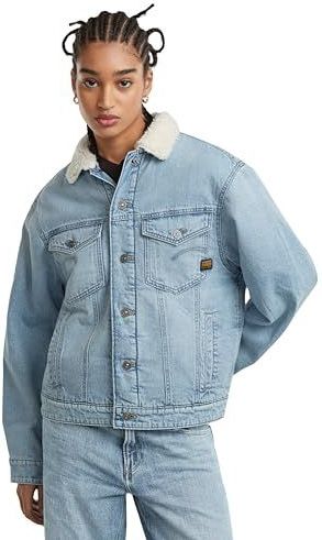 G-Star - D25142-D536-G339 Relaxte Sherpa Jas - Blauw - Katoen