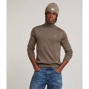 G-Star RAW - Gebreide Coltrui - Wit - 100% Verantwoorde Merino Wol