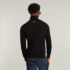 G-Star RAW - Premium Core - Gebreide Trui - Zwart - Gerecyclede Wol