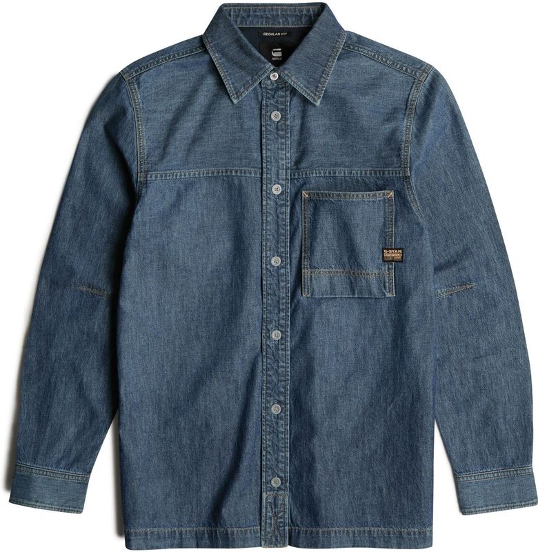 G-star - Denim Shirt One Pocket - Overhemd - Katoen - Lange Mouwen