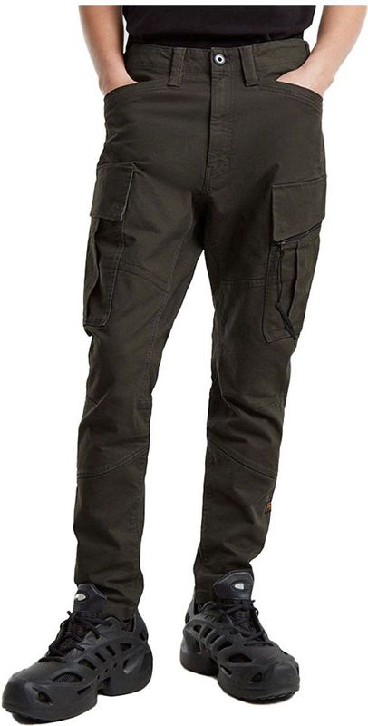 Cargobroek - Zip Pocket 3D - Kaki - 98% Katoen, 2% Elastan