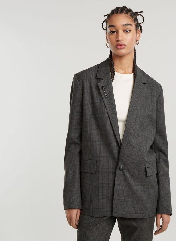 G-star - Check Boyfriend - Blazer - Loose Fit - Geweven Ruit