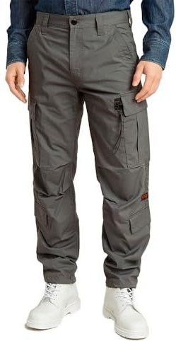 G-Starvoor mannen. D23677-D308-1260 P-3 Sportieve Broek Regular Cargo Grijs (27), Casual, Katoen, Duurzaam