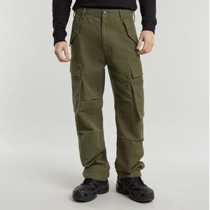 G-Star RAW - R-3N Regular Straight Cargo - Beige - Katoen - Ritssluiting en Knoopsluiting