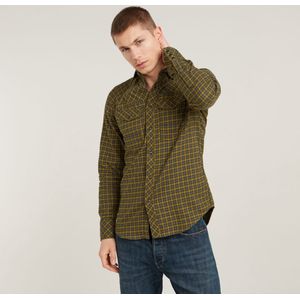 G-Star - D25223-D818-G906 Dakota Slim Overhemd - Groen - Katoen - Lange Mouwen