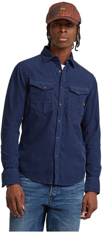 Dakota - Overhemd - Marineblauw - Katoen - Lange Mouwen