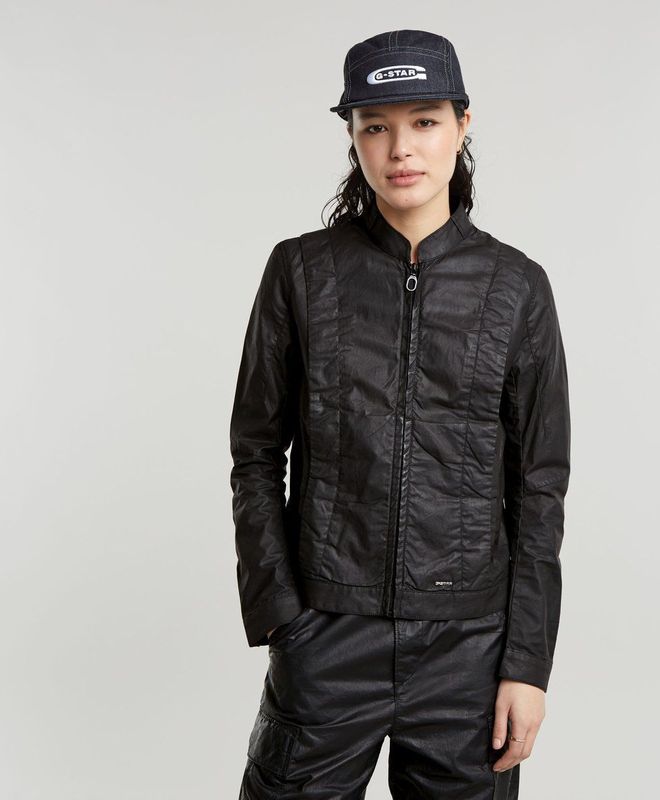 G-Star - D25227-C973-B787 - Gecoat Overhemd - Zwart - Katoen - Lange Mouwen