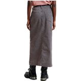 G-star - D25237-D730 - Midi Rok - Zwart - 98% Katoen, 2% Elastaan, Hoge Taille, Split aan de Voorkant