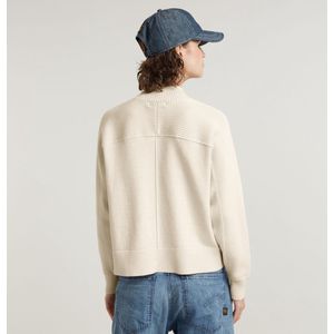G-Star RAW - Boxy Mock Jumper - Chalk Htr - Sweater