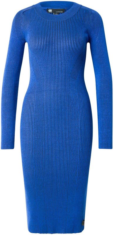 G-Star - D25228-D767-G866 Jurk - Blauw - Viscose - Gebreide Structuur