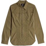 Overhemd - Groen - Katoen - Lange Mouwen - Slanke Pasvorm