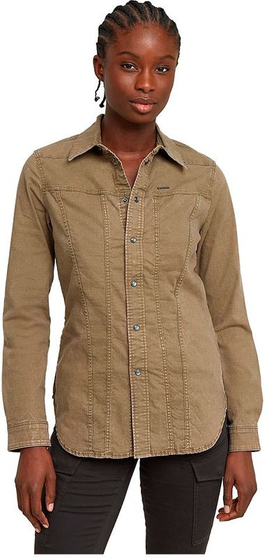 Overhemd - Groen - Katoen - Lange Mouwen - Slanke Pasvorm