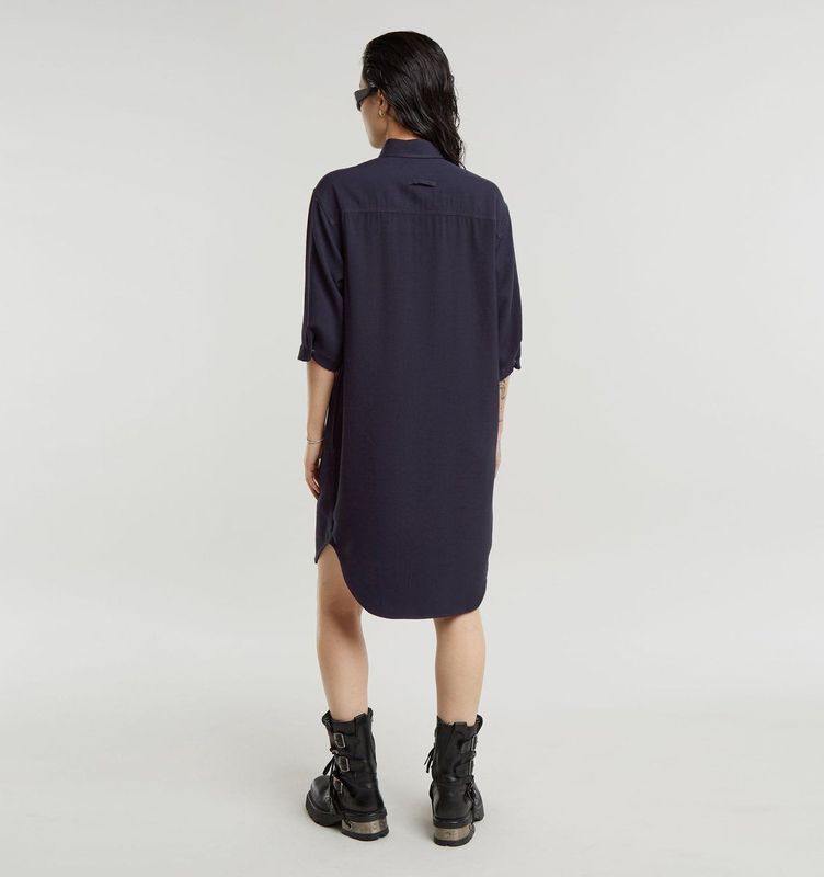 G-Star - D25245-D714-3873 Tuniekjurk - Marineblauw - Viscose - 3/4 Mouw