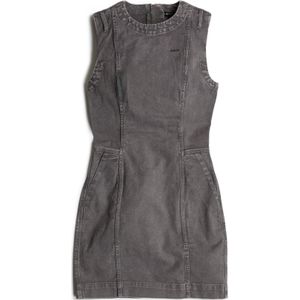 G-Star - Shift - Jurk - Grijs - Mouwloos - Katoen