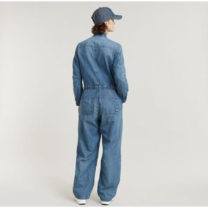 Cocoon - Jumpsuit - Blauw - Denim - Lange Mouwen - Verstelbare Taille