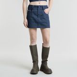 G-Starvoor vrouwen. D25319-D785-001 Origins Bowey Selvedge Rok blauw (24), Casual, Biologisch katoen, Duurzaam