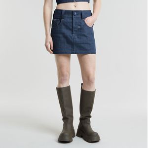 G-Starvoor vrouwen. D25319-D785-001 Origins Bowey Selvedge Rok blauw (24), Casual, Biologisch katoen, Duurzaam