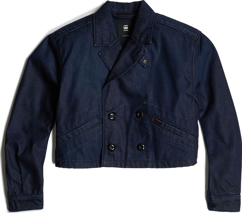 G-STAR Peacoat cropped jas voor dames, Blauw (Worn in Deep Frisian Night D25339-4639-G831), XXL