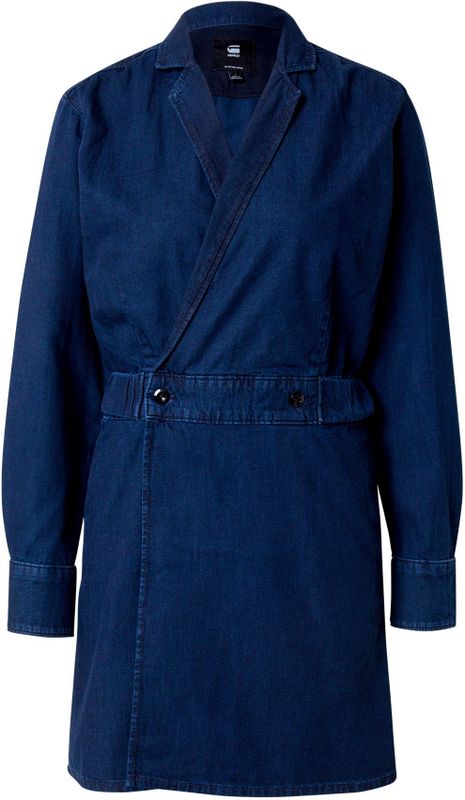 G-Star - D25350-D539-G839 - Wikkeljurk - Marineblauw - Katoen, Lange Mouwen