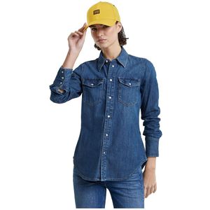 G-Star - D24343-D252-G749 Overhemd - Blauw - Katoen - Lange Mouwen