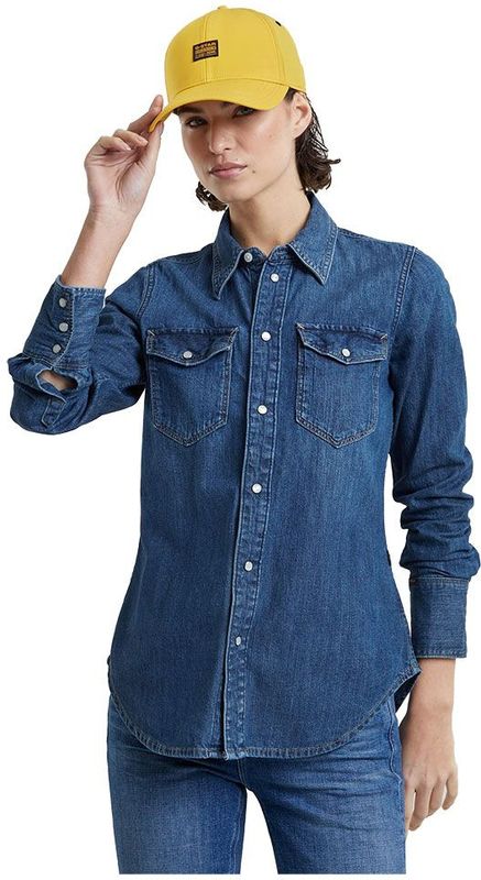 G-Star - D24343-D252-G749 Overhemd - Blauw - Katoen - Lange Mouwen