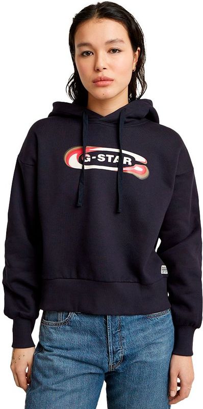 G-Star - Old Skool Logo - Sweater - Zwart - 100% Biologisch Katoen