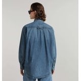 Overhemd - Marineblauw - Denim - Lange Mouwen - Losse Pasvorm