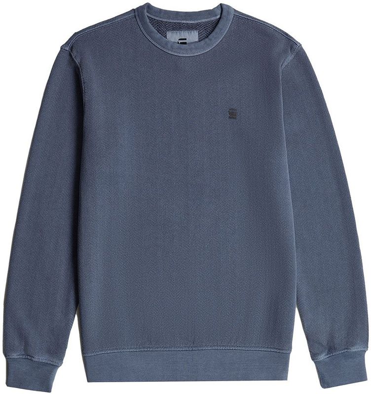 G-Starvoor mannen. D25891-D688-B564 Overgeverfd sweatshirt zwart (XS), Casual, Lange mouwen, Biologisch katoen, Duurzaam