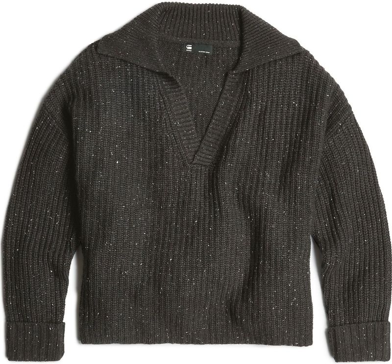 Loose Polo Heavy Knitted - Beige - Dames