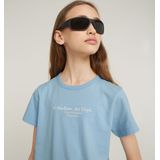 G-Star RAW - Top - Lichtblauw - Regular Fit - Biologisch Katoen