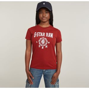 G-Star RAW - Meisjes Top - Rood - Regular Fit - Biologisch Katoen