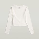 G-Star RAW - Slim Crop - Top - Wit - Lange Mouw