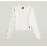 G-Star RAW - Slim Crop - Top - Wit - Lange Mouw