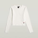 G-Star RAW - Slim Crop - Top - Wit - Lange Mouw