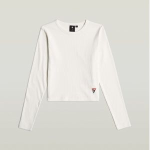 G-Star RAW - Slim Crop - Top - Wit - Lange Mouw