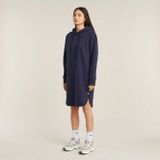 G-Star - D25913-A971-C423 - Sweatshirt Jurk - Marineblauw - Met Logo Capuchon