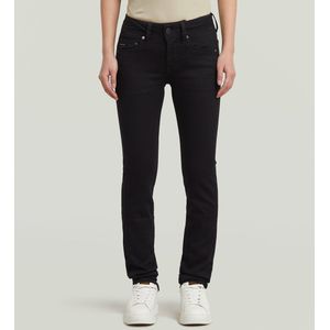 G-Starvoor vrouwen. D07145-B964-A810 Jeans Midge Recht Zwart (23/30), Casual, Denim
