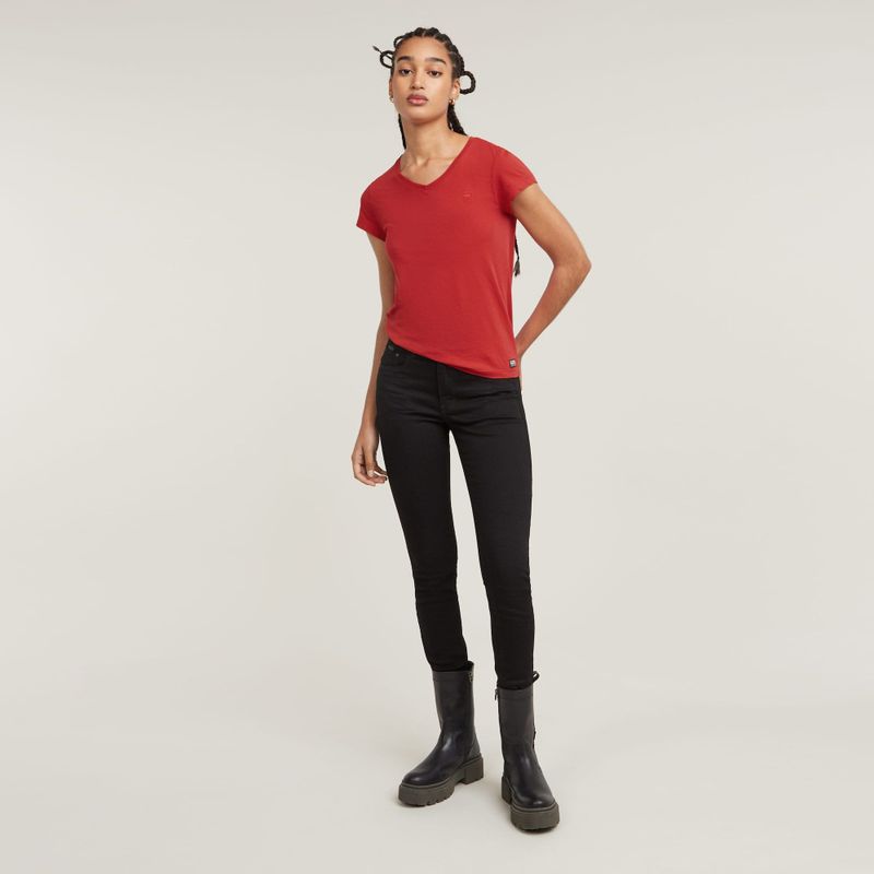 G-star - Eyben Slim V T 2.0 - T-shirt - Zwart - 100% Biologisch Katoen