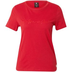 G-Star - G-Script Shiny - T-shirt - Perzik - 100% Biologisch Katoen
