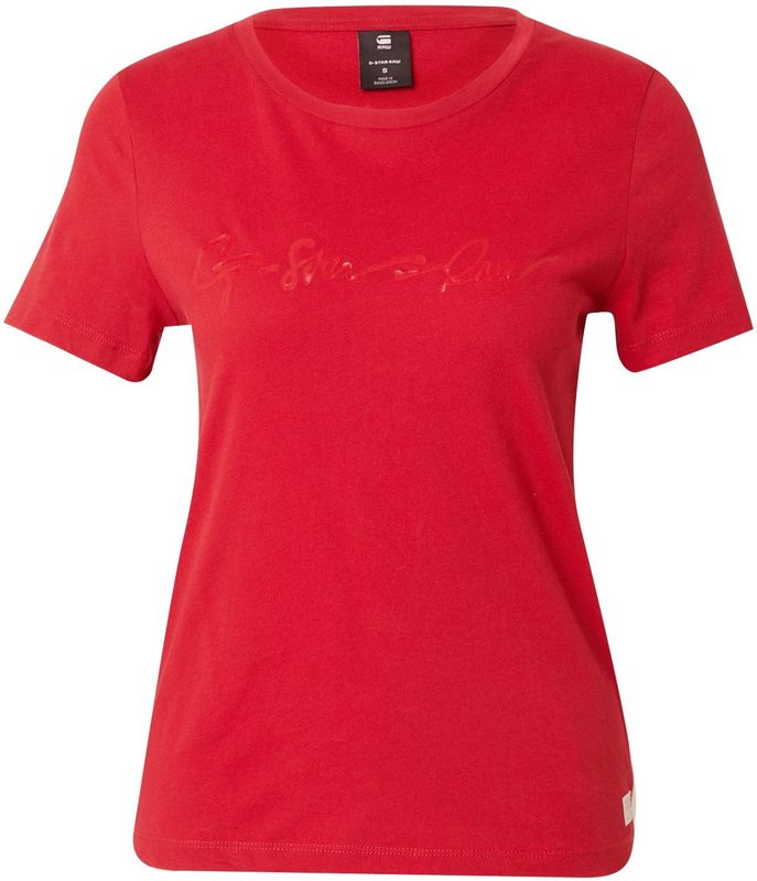 G-Star - G-Script Shiny - T-shirt - Perzik - 100% Biologisch Katoen