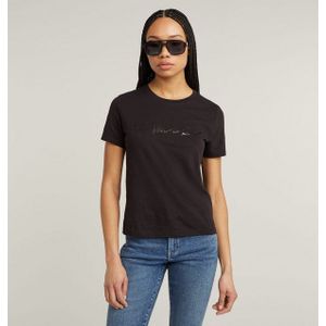 G-Star - D25064-A870-6484 - T-shirt - Zwart - Korte Mouwen - Biologisch Katoen - Duurzaam