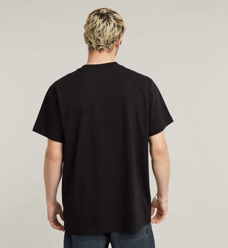 Flock - G-Script Loose Regular Tee - Zwart - Katoen