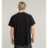 G-Star - Flock T-shirt - Korte Mouwen - Losse Pasvorm - Zwart