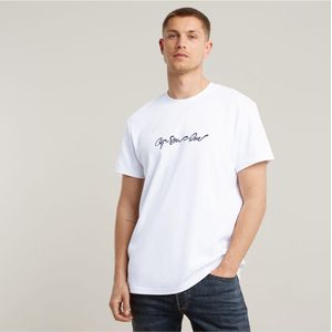 G-star - G-script - T-shirt - Zwart - 100% Biologisch Katoen