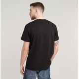 G-star - G-script R T-shirt - Korte Mouwen - Zwart - 100% Biologisch Katoen