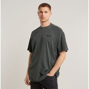 G-Starvoor mannen. D25162-C756-B564 Pigment kleurstof los T-shirt zwart (XXS), Casual, Korte mouwen, Biologisch katoen, Duurzaam