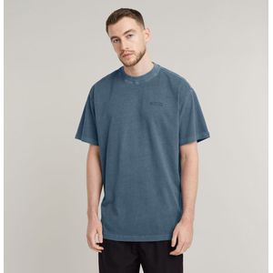 G-Starvoor mannen. D25162-C756-B782 Pigment kleurstof los T-shirt kastanjebruin (XXS), Casual, Korte mouwen, Groot, Biologisch katoen, Duurz